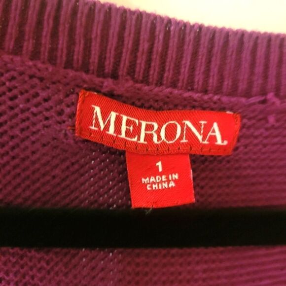 Merona Purple & Black Sweater Midi Dress - Picture 5 of 5